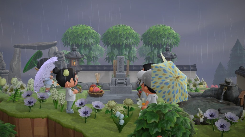 Sisters memorial through Animal Crossing New Horizons